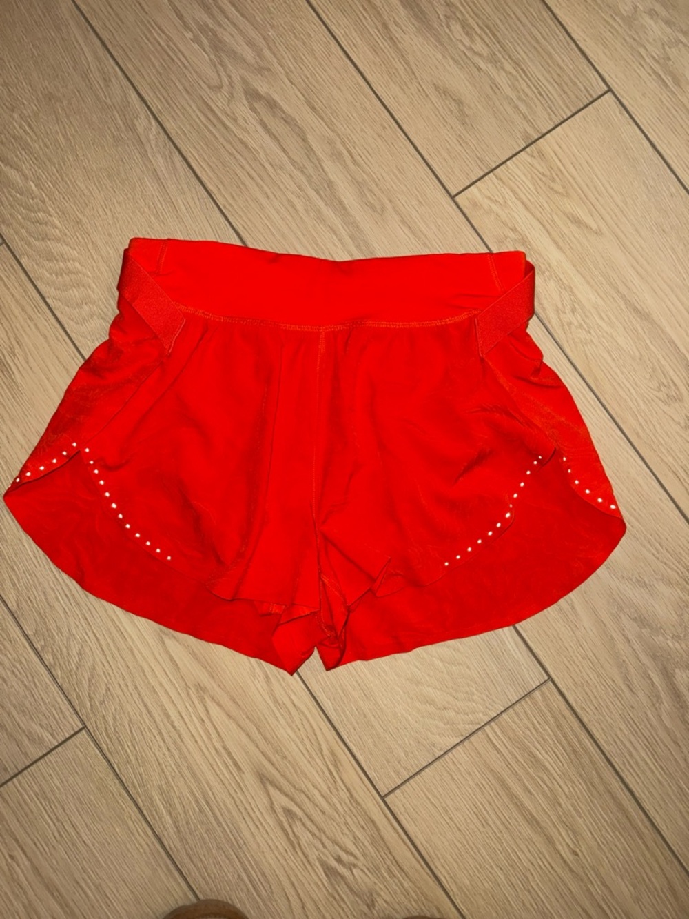 Lululemon fast and free short solar orange airflow